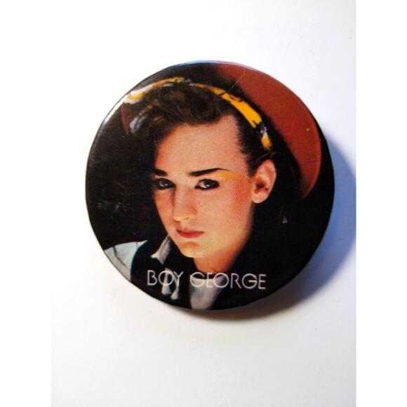 Boy George Culture Club Pin Badge Button Pinback 1980s Vintage Retro New Wave - Picture 1 of 3